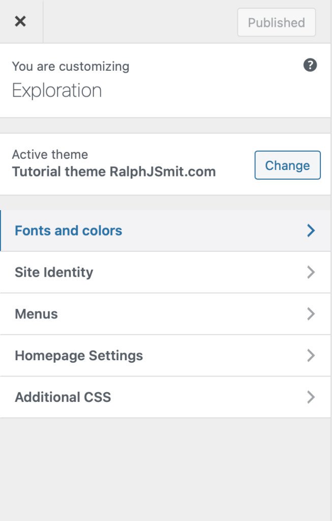 Adding panels and sections with the WordPress Kirki customizer framework.