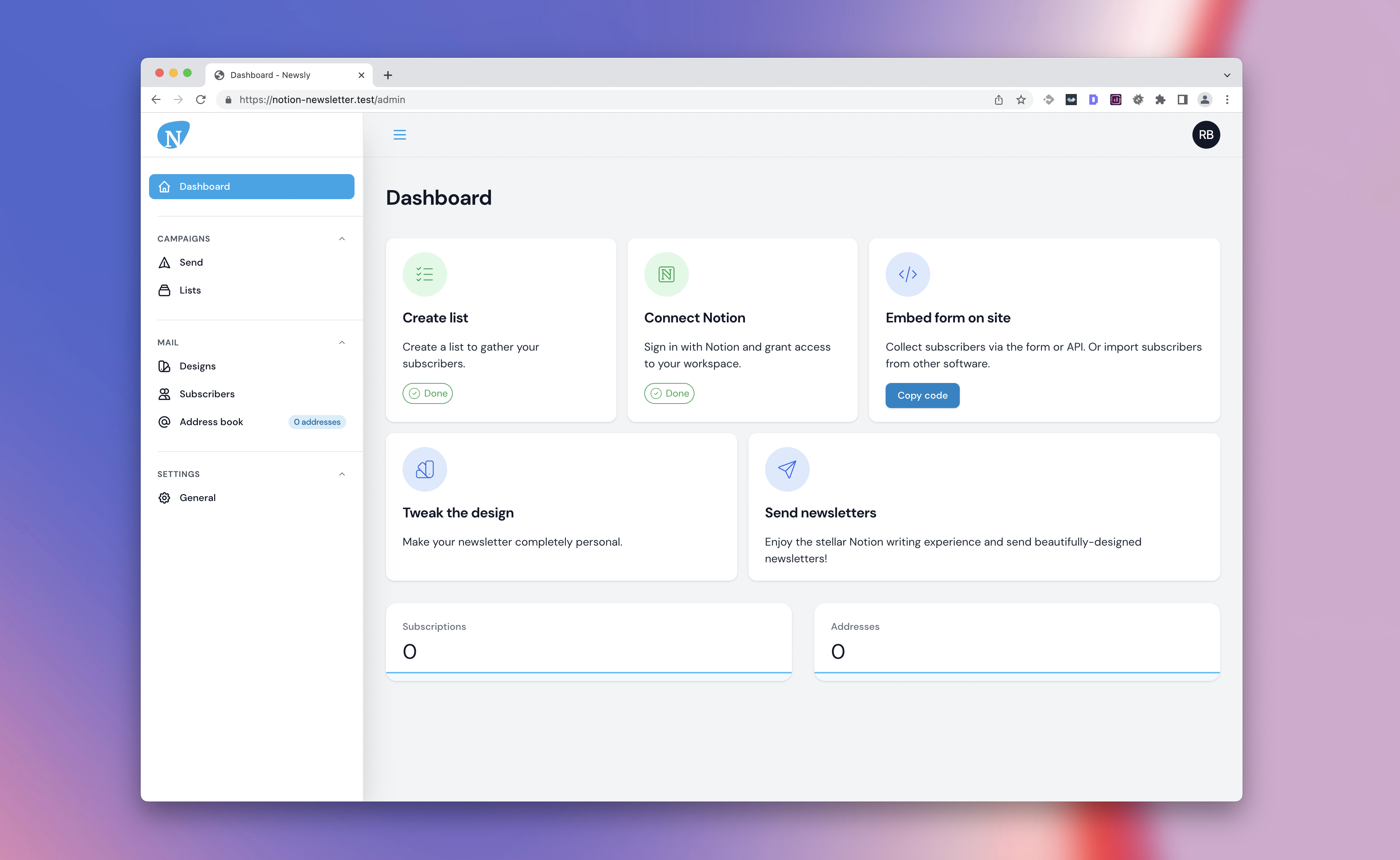 Filament Optional onboarding with widget (advanced compact design)