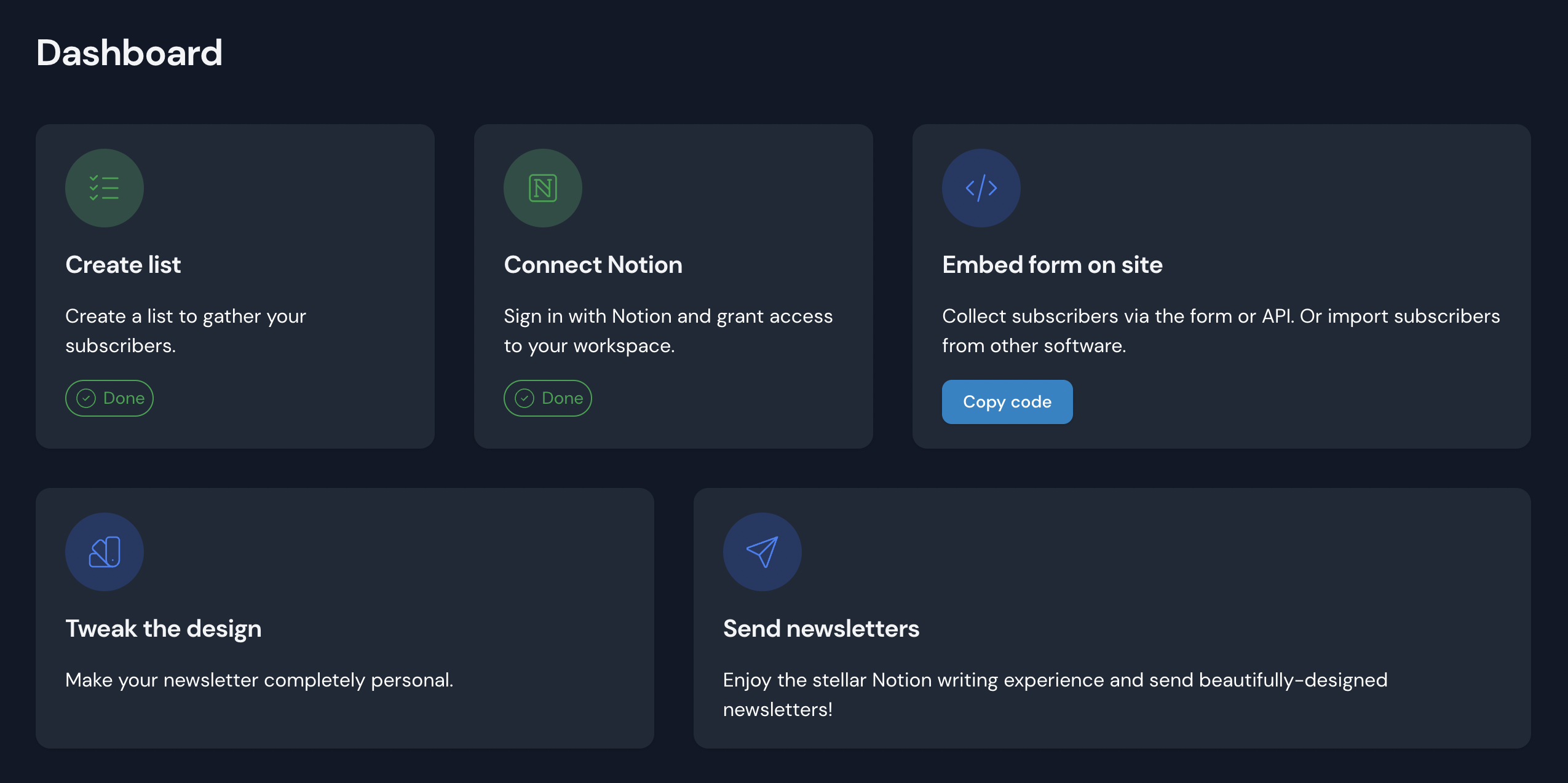 Filament Onboarding with dark mode for wizard