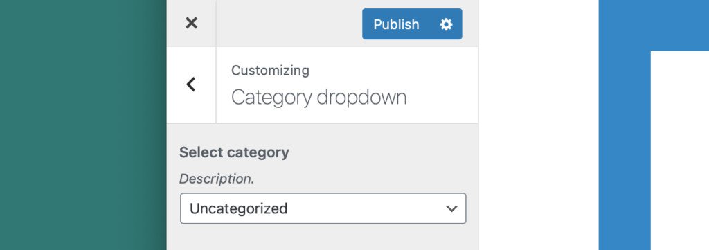 The default WordPress dropdown or select field.