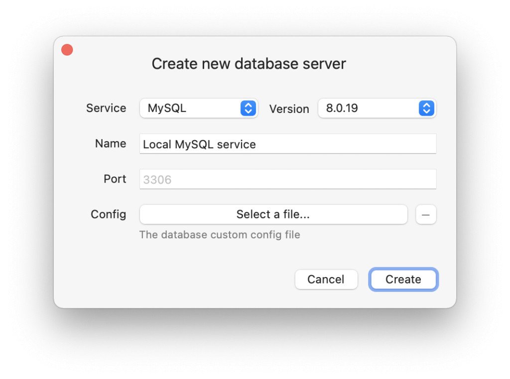 Create a new MySQL, PostgreSQL or Redis database with DBngin.